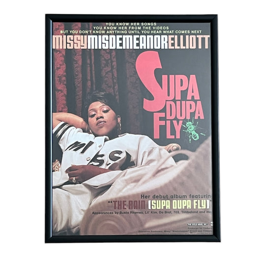 1997 MISSY ELLIOTT “SUPA DUPA FLY” Album Promo framed cut out 21x28cm
