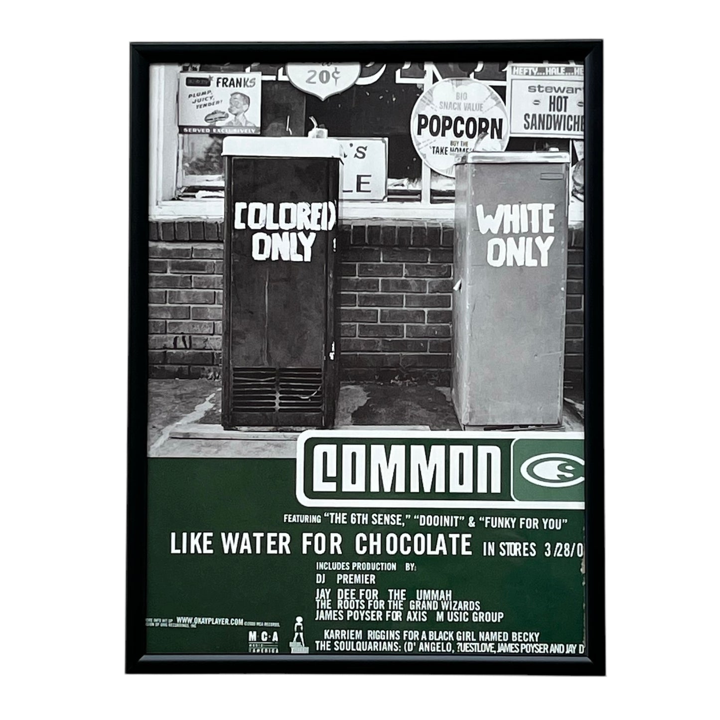 2000 COMMON “Like Water for Chocolate” Album Promo framed cut out 21x28cm