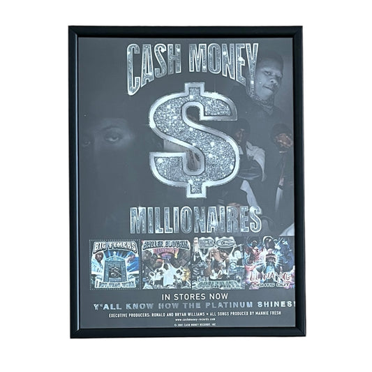2000 CASH MONEY MILLIONAIRES Promo framed cut out 21x28cm