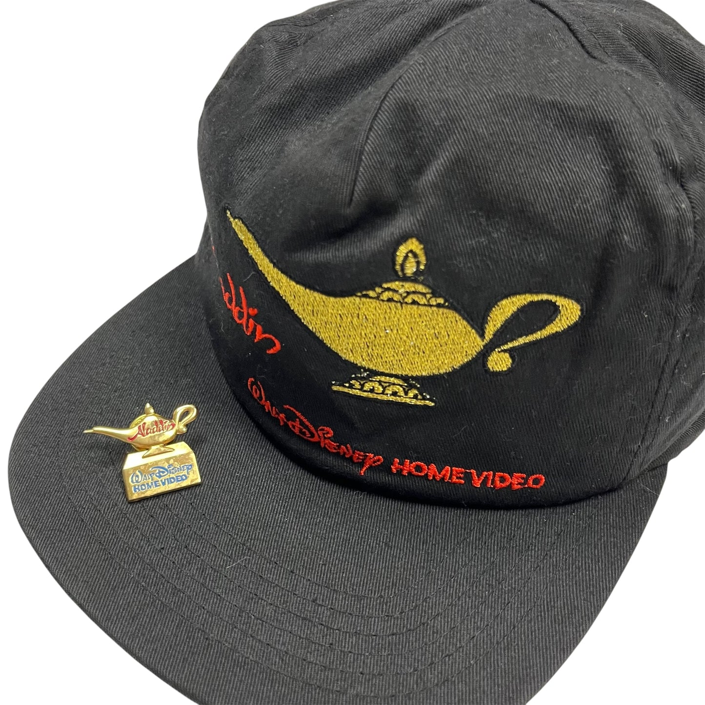 90s Disney ALADDIN Home Video Movie Promo Cap + Pin