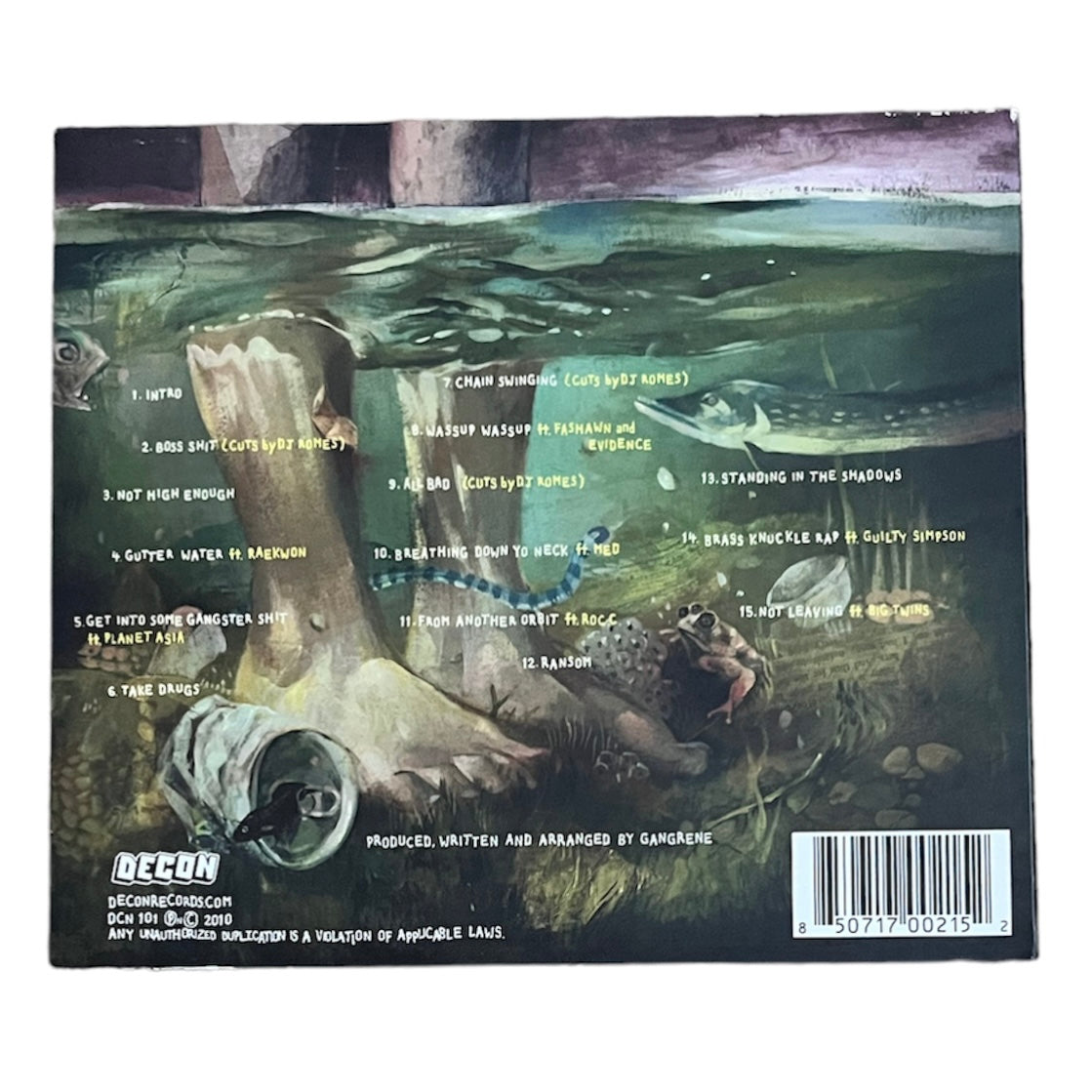 GANGRENE (THE ALCHEMIST, OH NO) - GUTTER WATER - 2010 (CD)