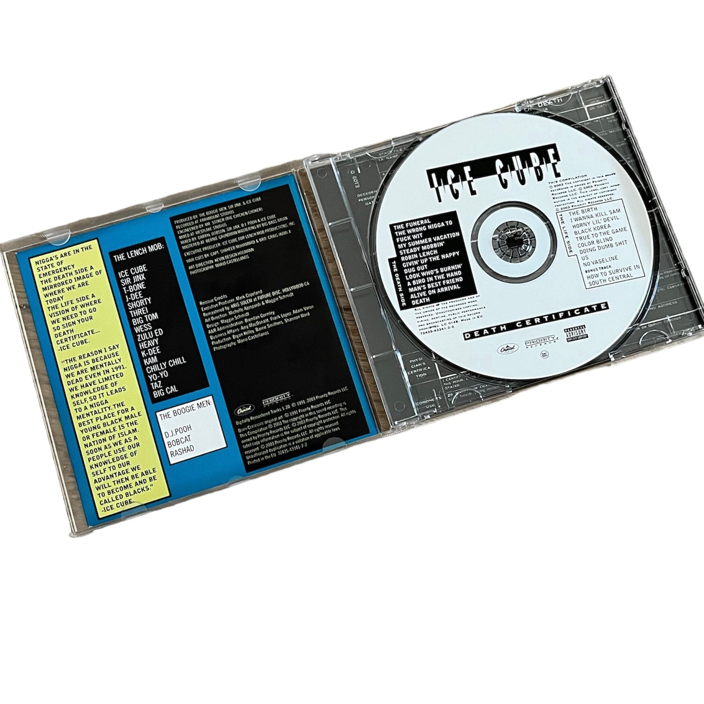 ICE CUBE - DEATH CERTIFICATE - 1991 (CD)