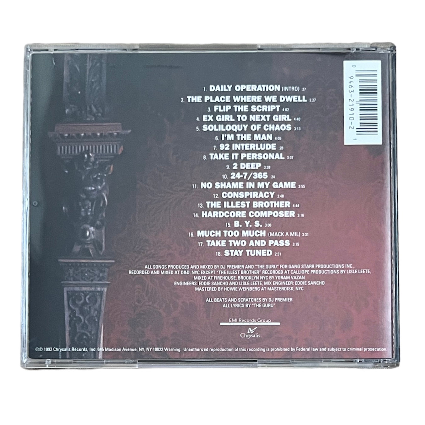 GANG STARR - DAILY OPERATION - 1992 (CD)