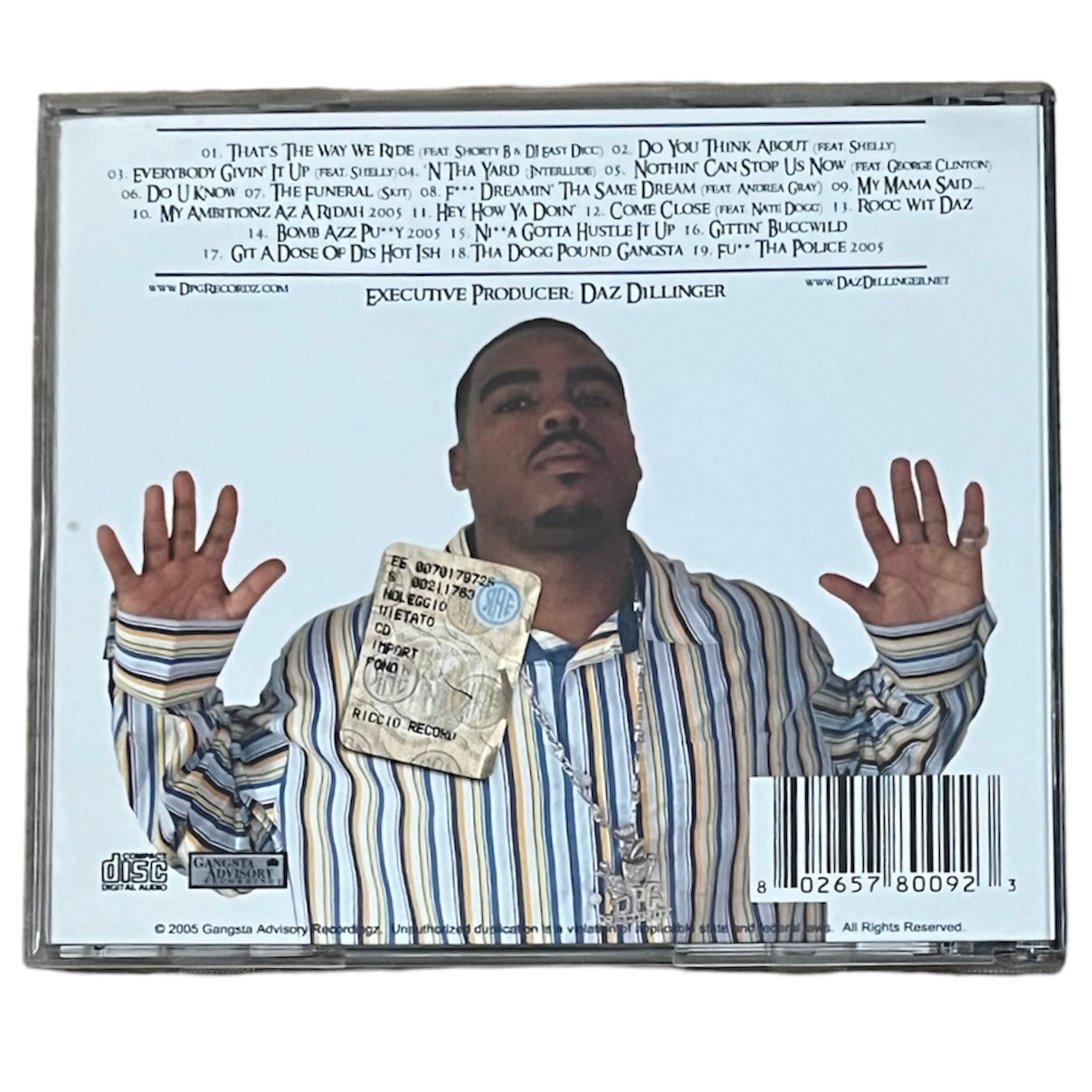 DAZ DILLINGER - THA DOGG POUND GANGSTA LP - 2005 (CD)