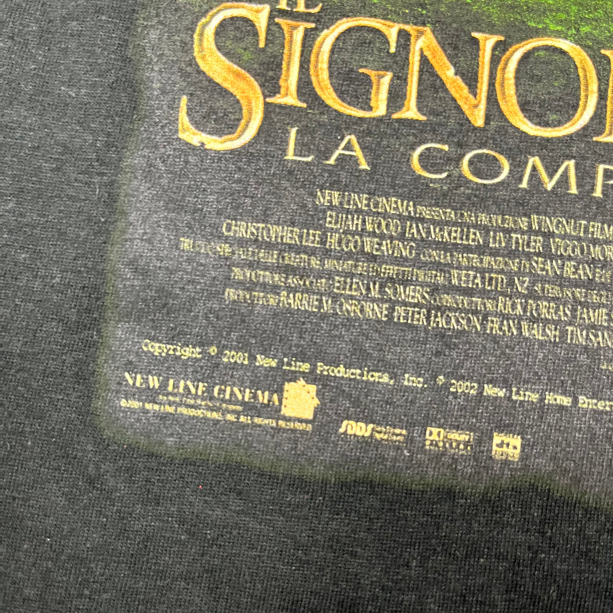 2001 THE LORD OF THE RINGS The Fellowship of the Ring tee / XL