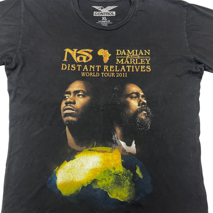 2011 NAS & DAMIAN MARLEY Distant Relatives World Tour Tee / XL