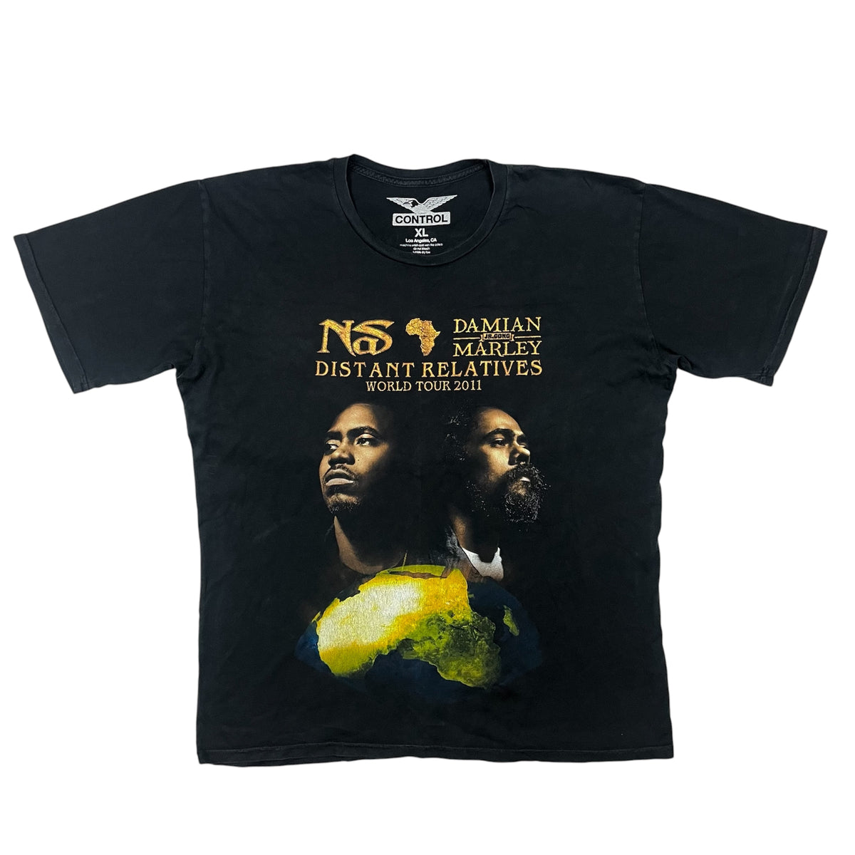 2011 NAS & DAMIAN MARLEY Distant Relatives World Tour Tee / XL