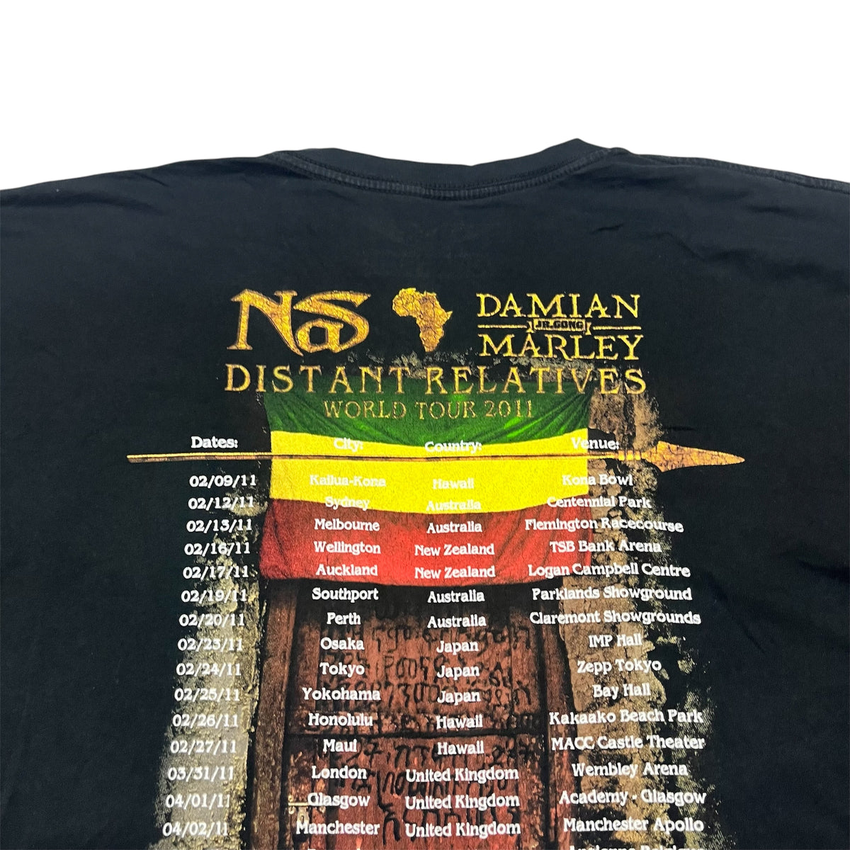 2011 NAS & DAMIAN MARLEY Distant Relatives World Tour Tee / XL